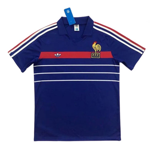 Heimtrikot Thailand Frankreich Retro 1984 1986 Günstige Fußballtrikots